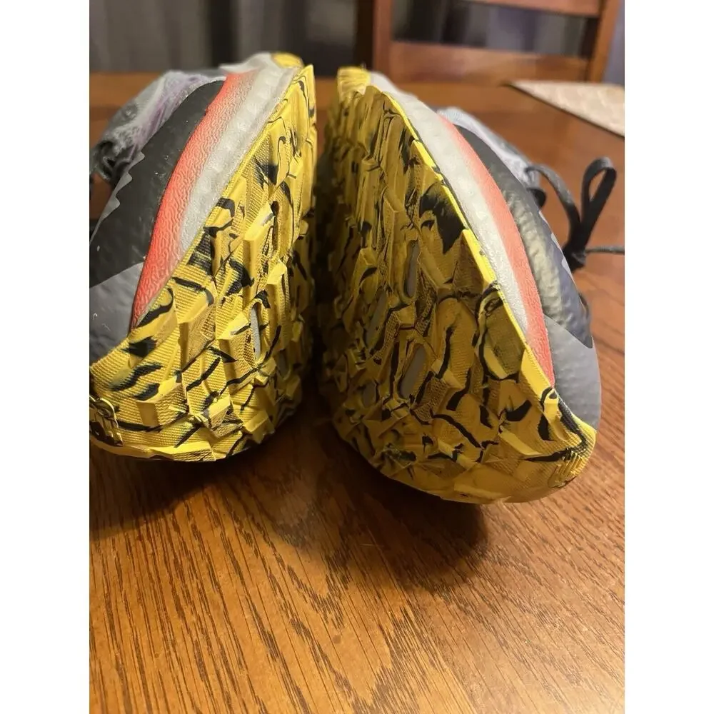 New Balance Gray Athletic Running Shoes with Yellow Accent